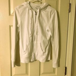 Sonoma White Zip Up Hoodie Jacket, Size S